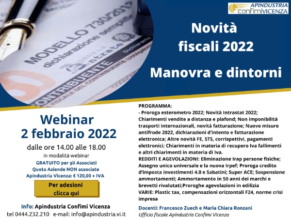novita fiscali 2022