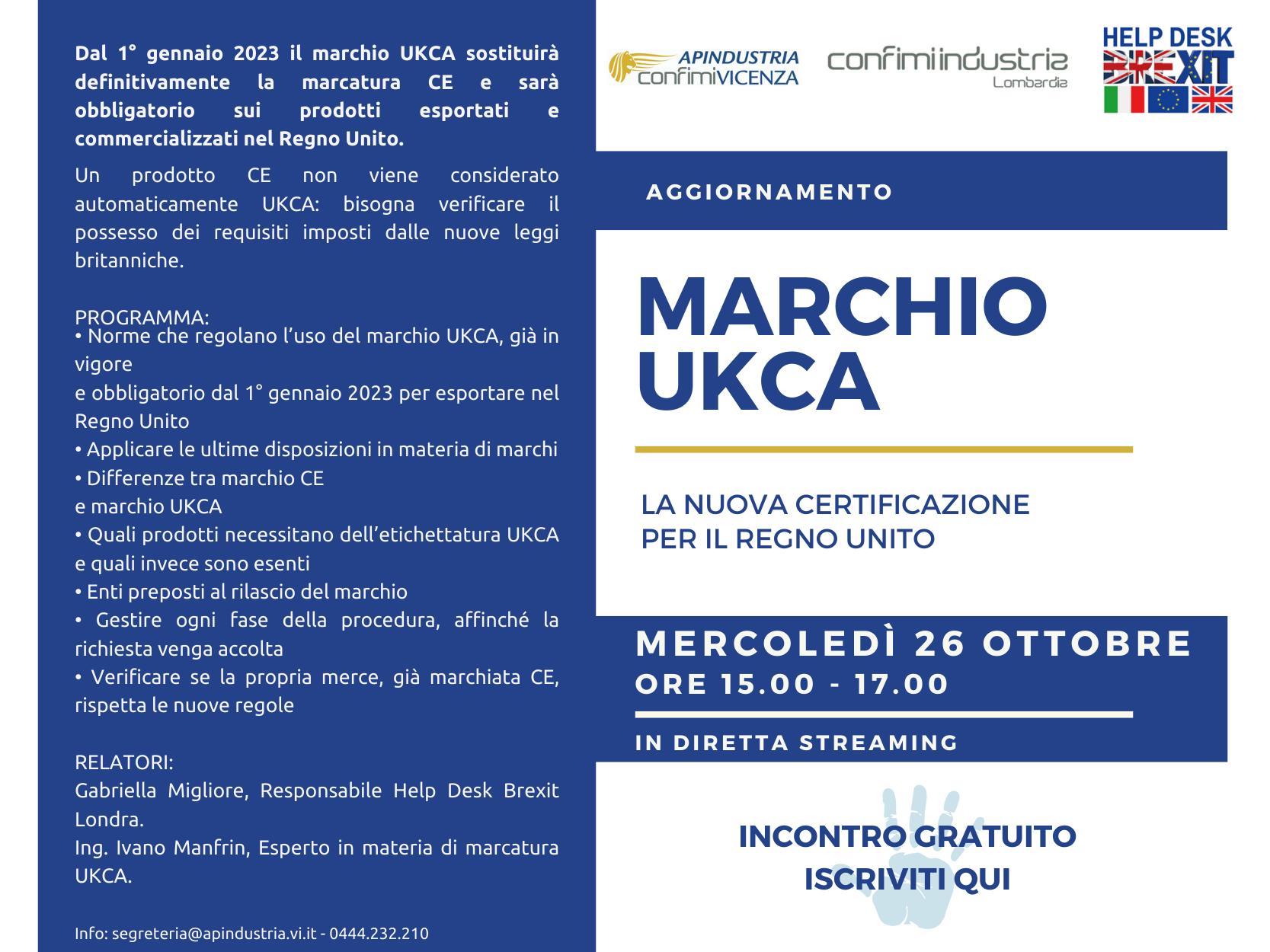 Webinar aggiornamento marchio UKCA 261022