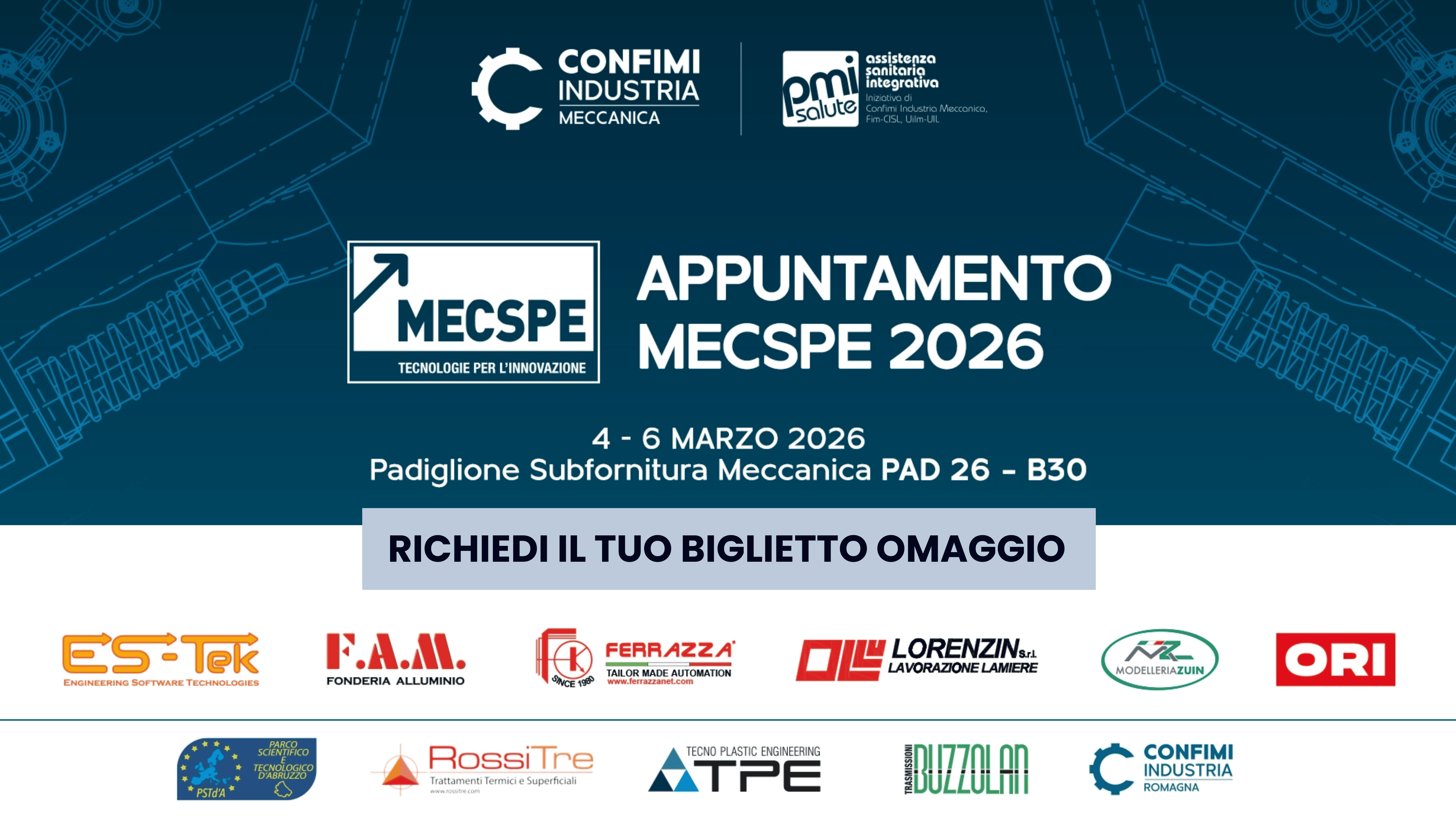 Confimi Industria Meccanica a MECSPE 2026: collettiva e ingressi omaggio per gli associati