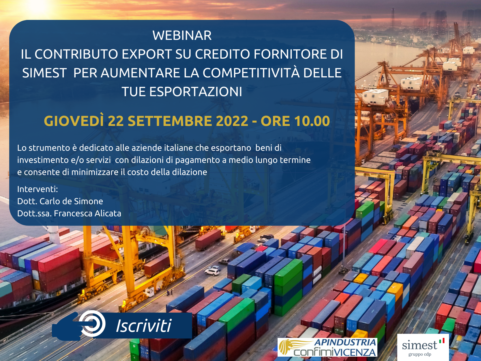 Webinar fondi export simest 220922