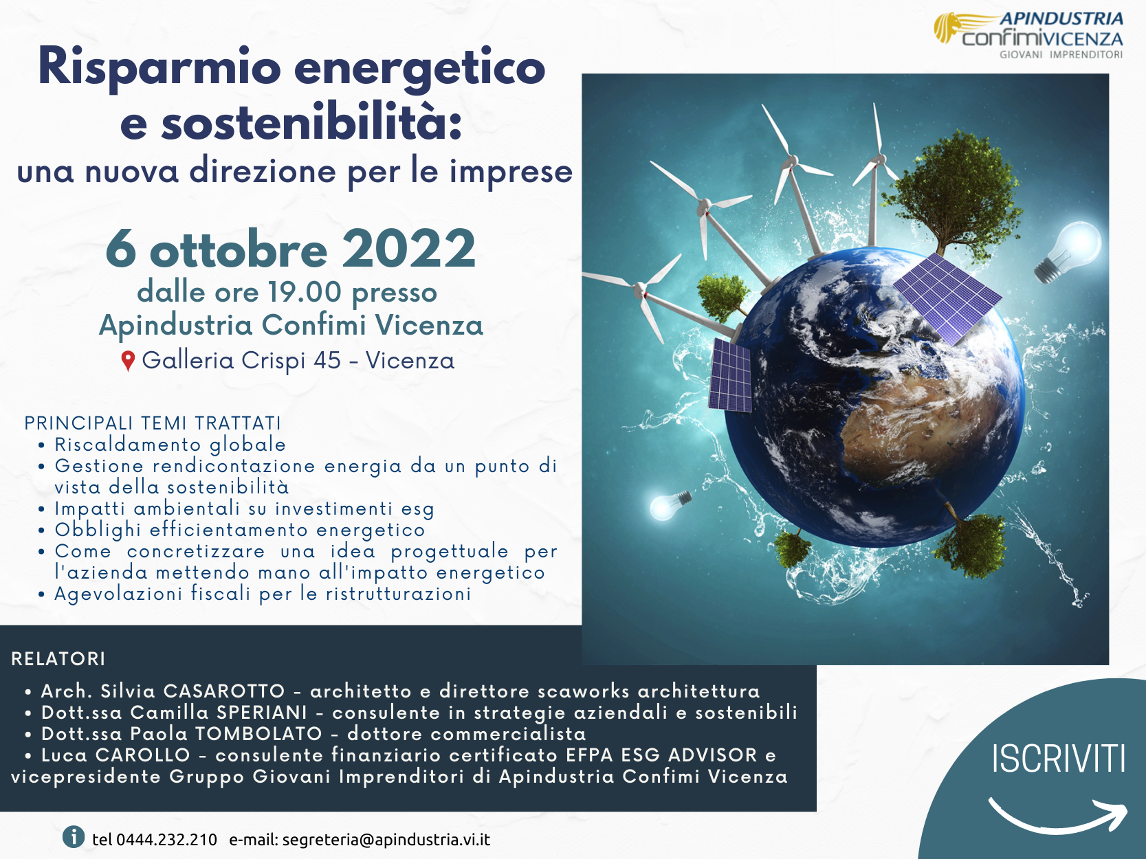 Convegno risparmio energetico e sostenibilità 061022