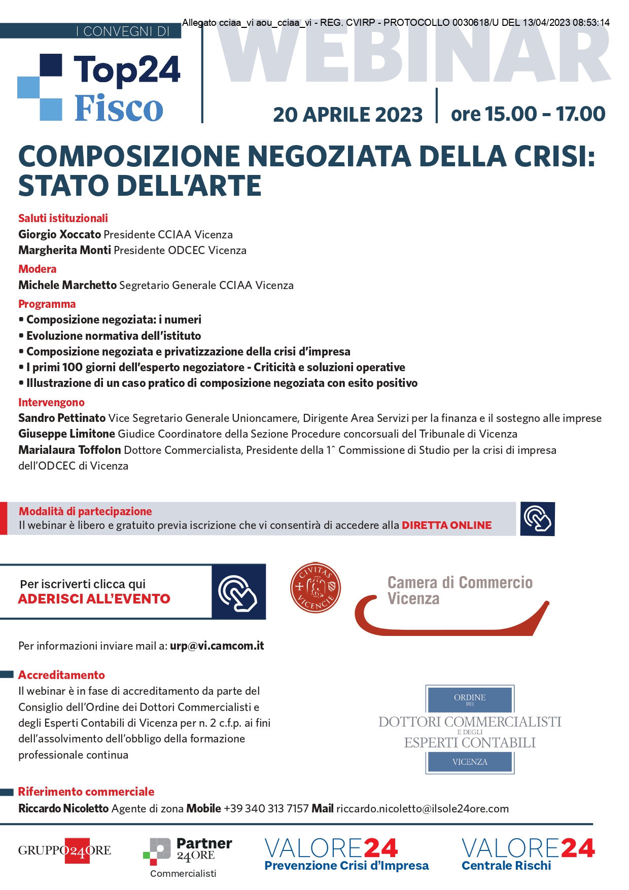 Locandina WEBINAR 20 APR VICENZA Composizione negoziata della Crisi page 0001