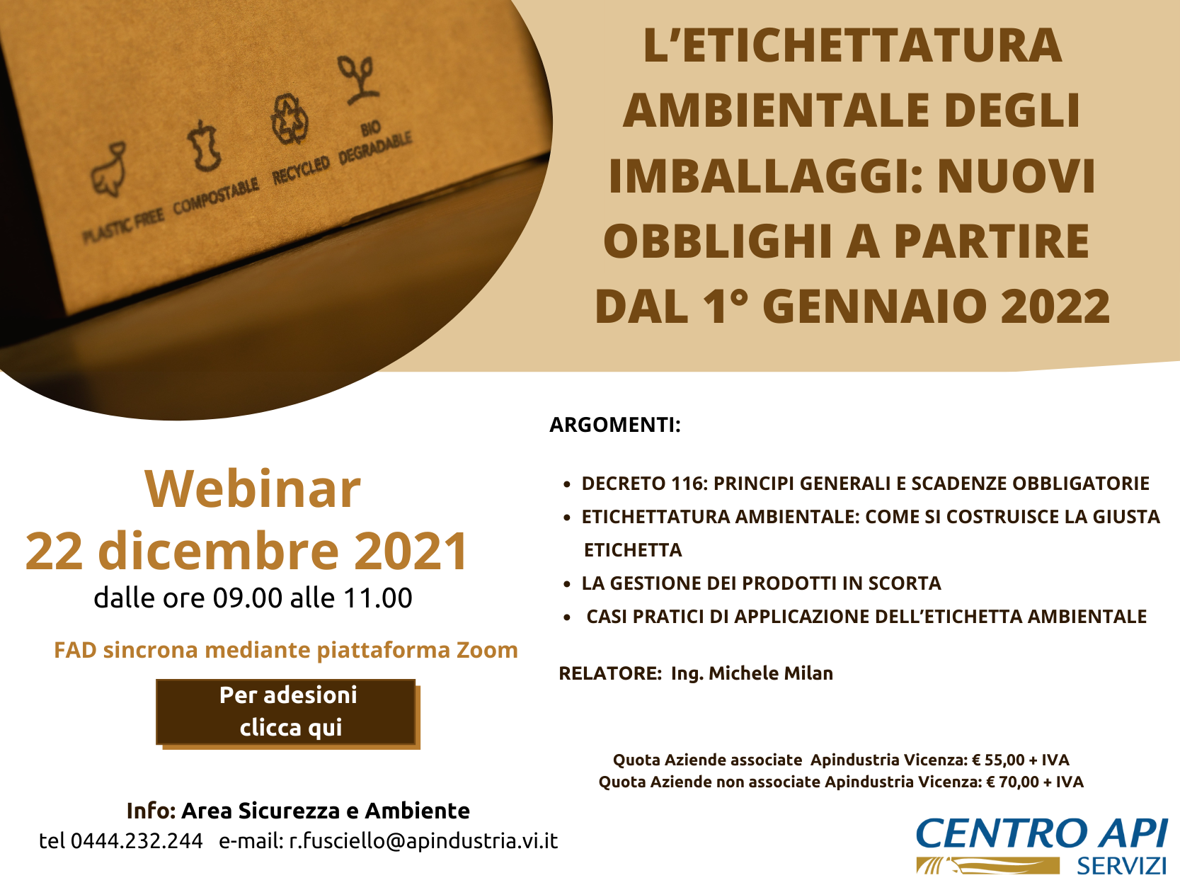 Locandina Etichettatura ambientale 22 dicembre